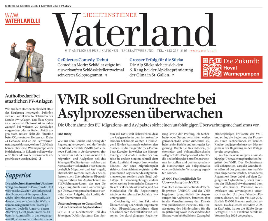 Neues VMR-Mandat ab Juni im Rahmen des EU-Migrations- und Asylpakt